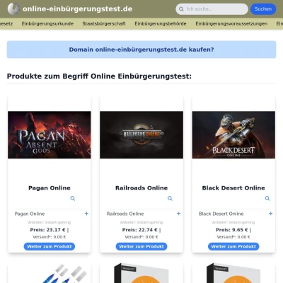 Screenshot online-einbürgerungstest.de