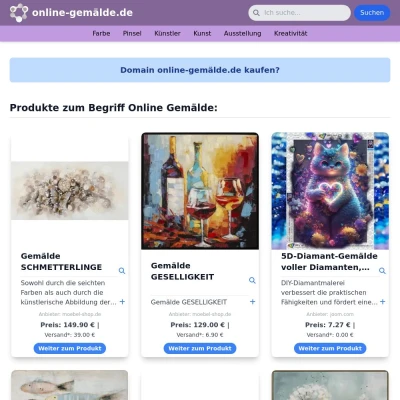 Screenshot online-gemälde.de