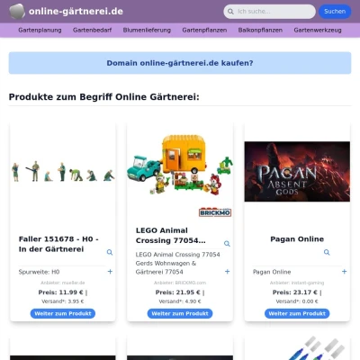 Screenshot online-gärtnerei.de