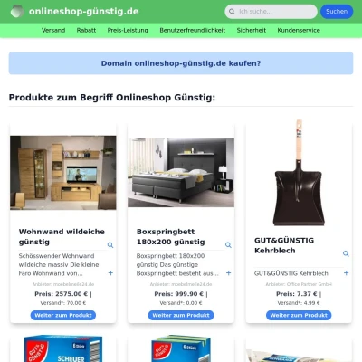 Screenshot onlineshop-günstig.de