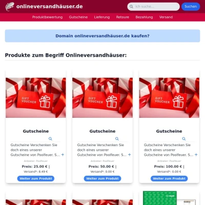 Screenshot onlineversandhäuser.de