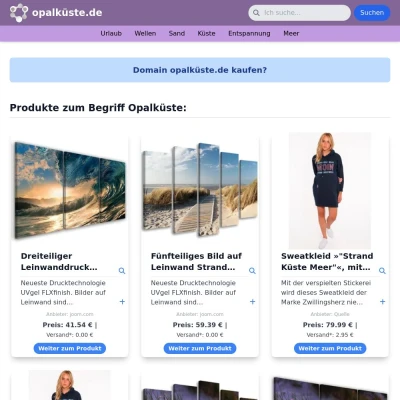 Screenshot opalküste.de