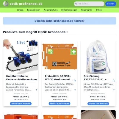 Screenshot optik-großhandel.de