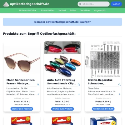 Screenshot optikerfachgeschäft.de