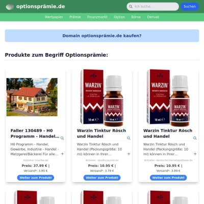 Screenshot optionsprämie.de