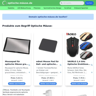 Screenshot optische-mäuse.de