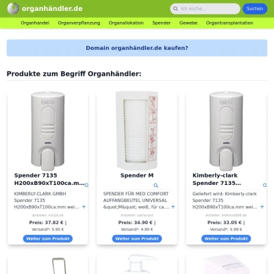 Screenshot organhändler.de