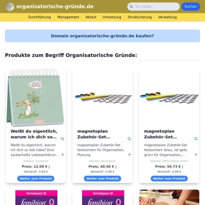 Screenshot organisatorische-gründe.de