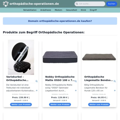 Screenshot orthopädische-operationen.de