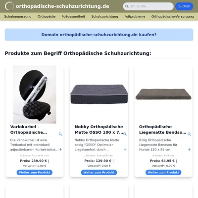 Screenshot orthopädische-schuhzurichtung.de