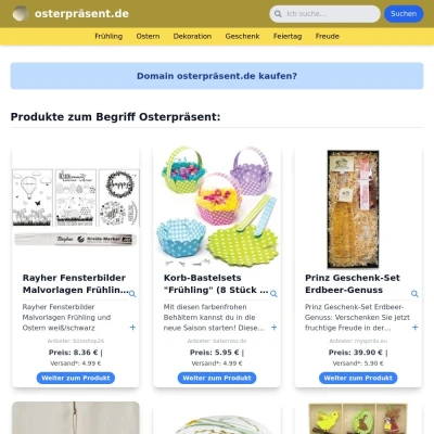 Screenshot osterpräsent.de