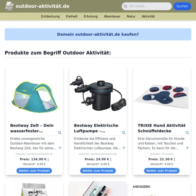 Screenshot outdoor-aktivität.de