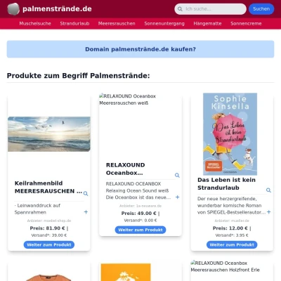 Screenshot palmenstrände.de