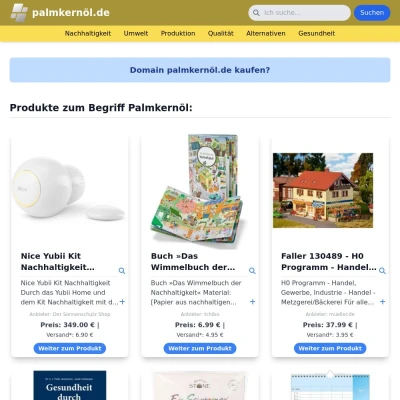Screenshot palmkernöl.de
