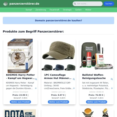 Screenshot panzerzerstörer.de