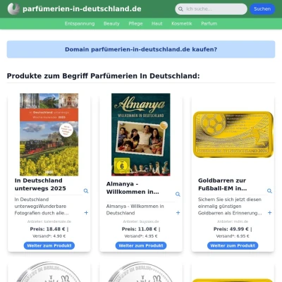 Screenshot parfümerien-in-deutschland.de