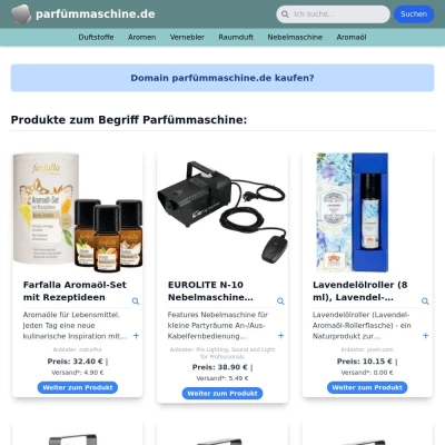 Screenshot parfümmaschine.de