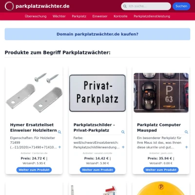 Screenshot parkplatzwächter.de