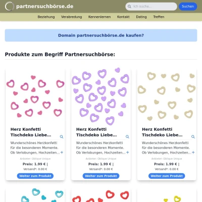 Screenshot partnersuchbörse.de