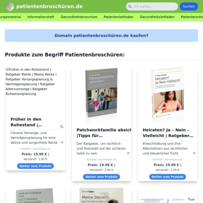 Screenshot patientenbroschüren.de