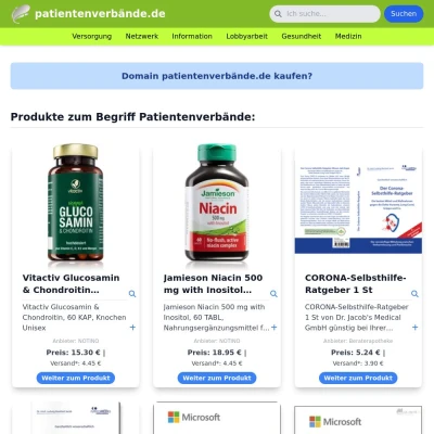 Screenshot patientenverbände.de