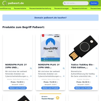 Screenshot paßwort.de
