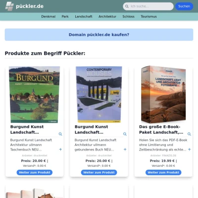Screenshot pückler.de