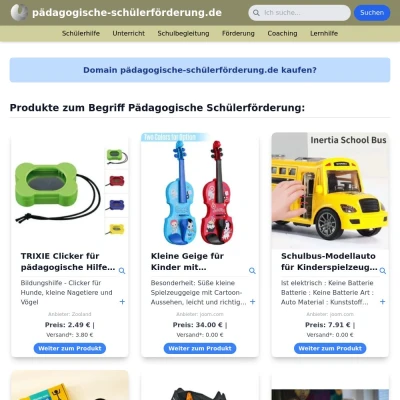 Screenshot pädagogische-schülerförderung.de