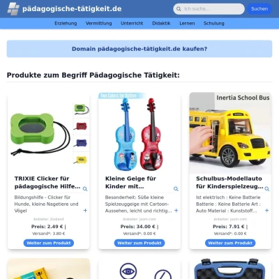 Screenshot pädagogische-tätigkeit.de