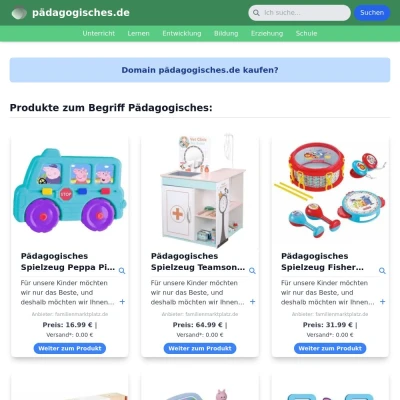 Screenshot pädagogisches.de