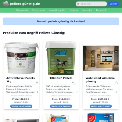 Screenshot pellets-günstig.de