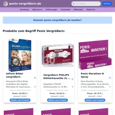 Screenshot penis-vergrößern.de