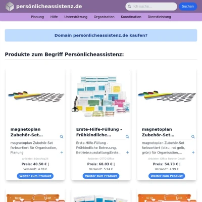 Screenshot persönlicheassistenz.de