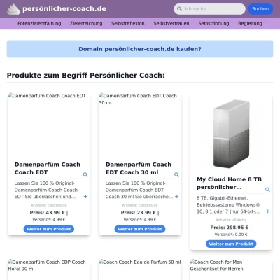 Screenshot persönlicher-coach.de