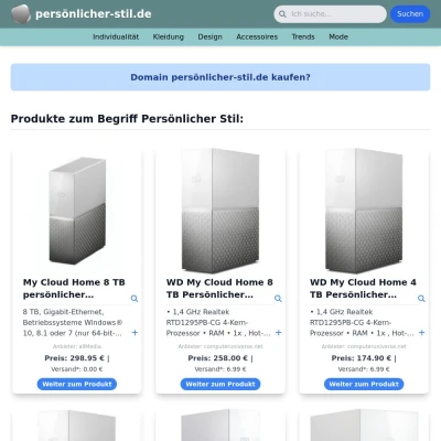 Screenshot persönlicher-stil.de