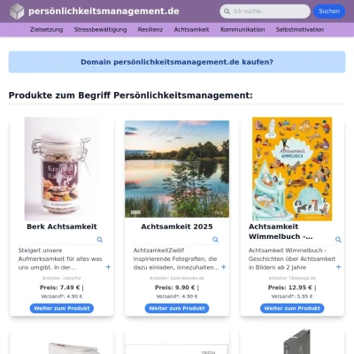 Screenshot persönlichkeitsmanagement.de