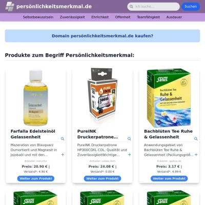 Screenshot persönlichkeitsmerkmal.de