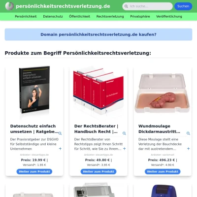 Screenshot persönlichkeitsrechtsverletzung.de