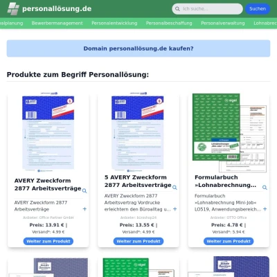 Screenshot personallösung.de