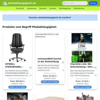 Screenshot pfadabhängigkeit.de