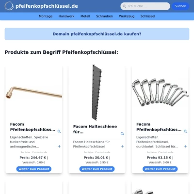 Screenshot pfeifenkopfschlüssel.de