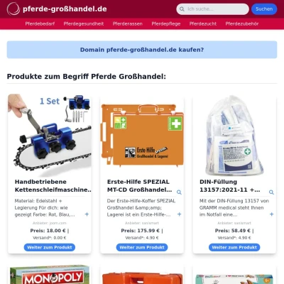 Screenshot pferde-großhandel.de