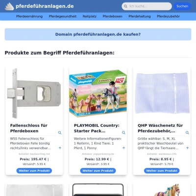 Screenshot pferdeführanlagen.de