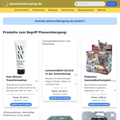 Screenshot phasenübergang.de