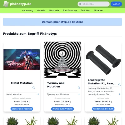 Screenshot phänotyp.de