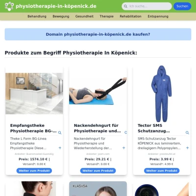 Screenshot physiotherapie-in-köpenick.de