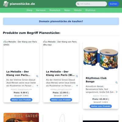 Screenshot pianostücke.de