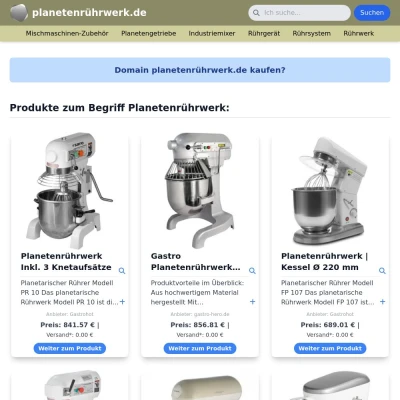 Screenshot planetenrührwerk.de