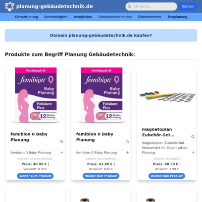 Screenshot planung-gebäudetechnik.de