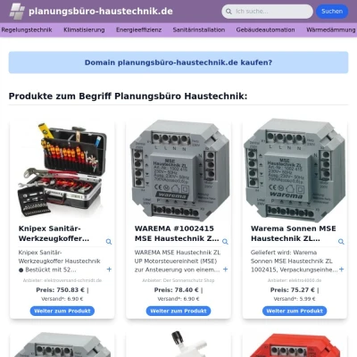 Screenshot planungsbüro-haustechnik.de